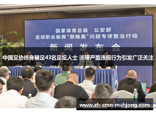 中国足协终身禁足43名足坛人士 涉嫌严重违规行为引发广泛关注